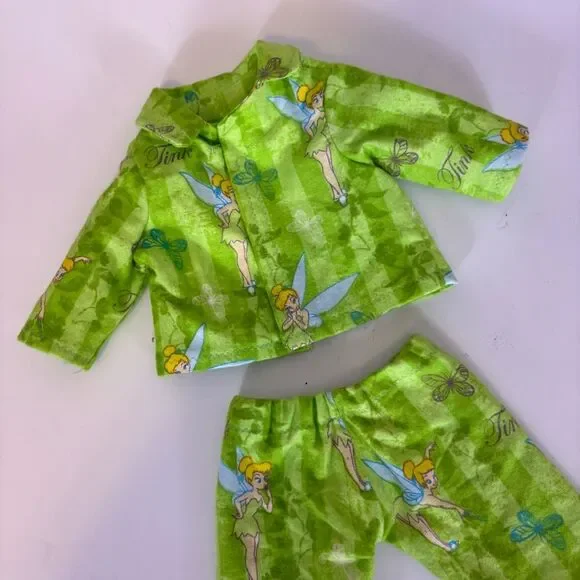 American Girl Doll Tinker Bell Long Sleeve & Pants PJ Set - Picture 2 of 4